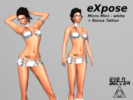 Second Life Marketplace - [Eve n Better] eXpose Micro Mini - white